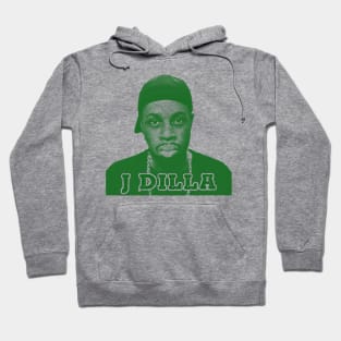 j dilla // green solid style Hoodie